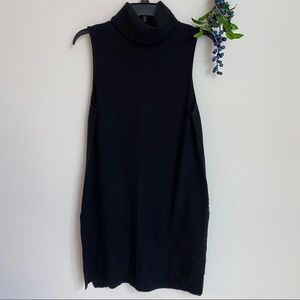 Sleeveless black turtleneck sweater NWT